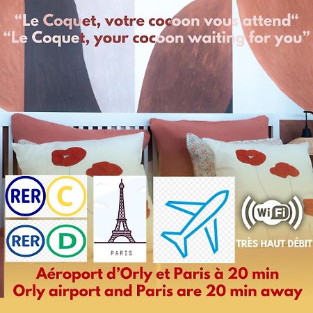 ジュヴィジー・シュロルジュLe Coquet A 20Min De Paris Et De L'Aeroport D'Orlyアパートメント エクステリア 写真